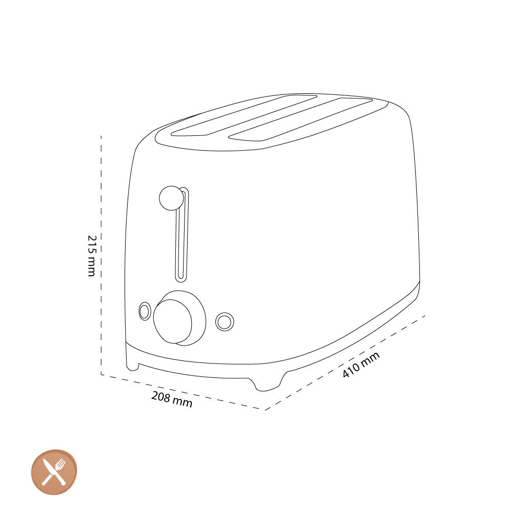 Smeg - Toasters | White | 50s | Toaster 2x4