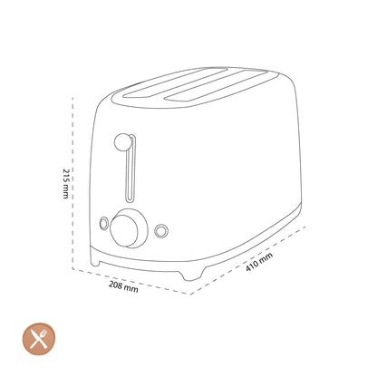 Smeg - Toasters | White | 50s | Toaster 2x4