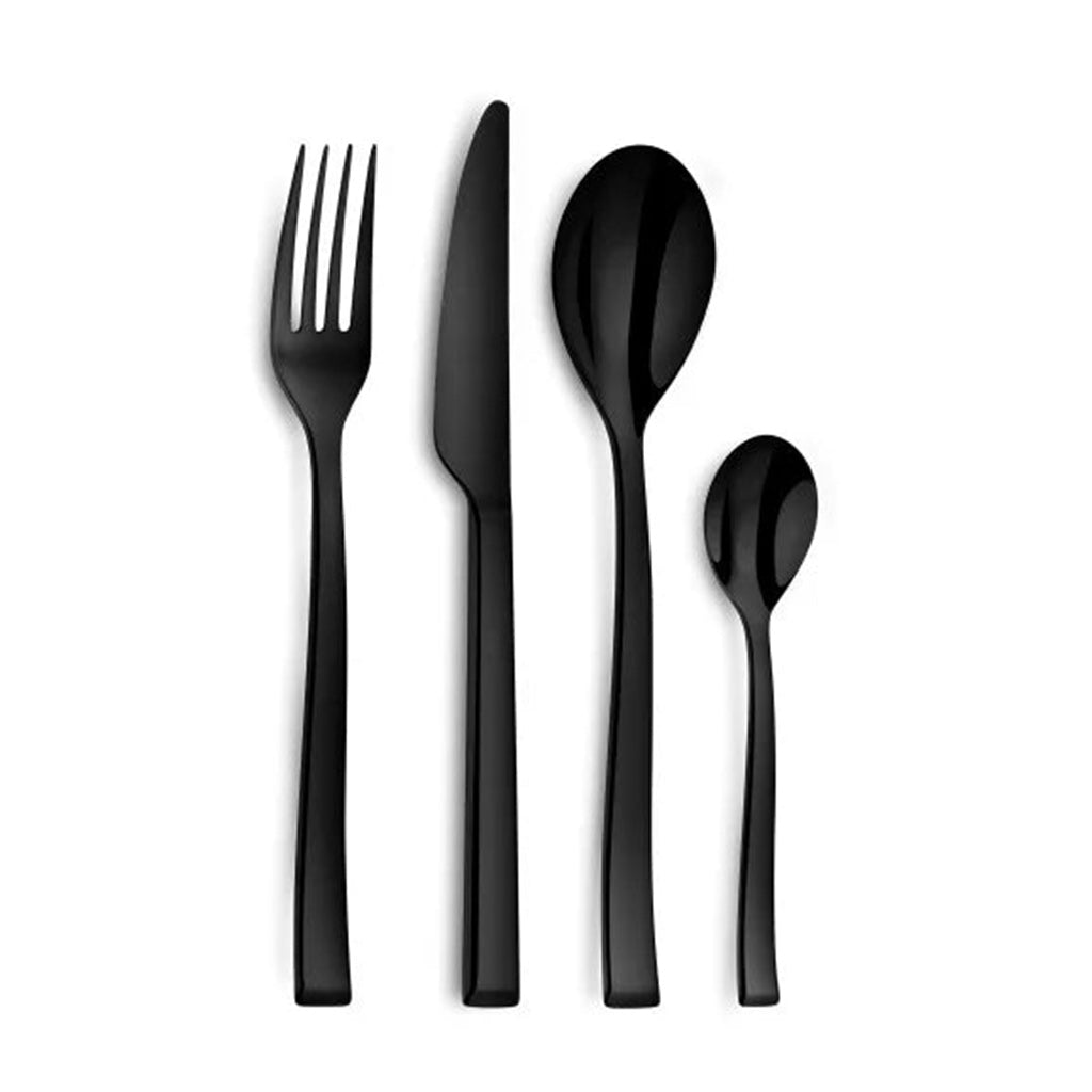 Couzon - Side 24-piece Cutlery Set in Gift Box - Black