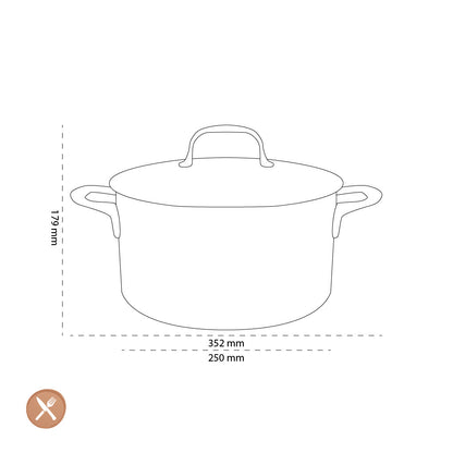 Demeyere - Atlantis 7 Casserole avec couvercle 24 cm