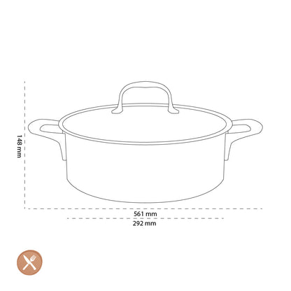 Demeyere - Atlantis 7 Low sauté pan with lid 28 cm