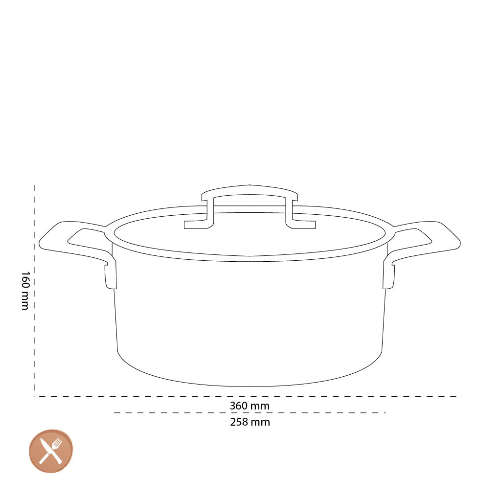 Demeyere - Industry 5 High saucepan with lid 24 cm