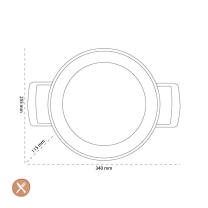 Demeyere - Alu Pro 5 Ceraforce Casserole basse avec couvercle 24 cm