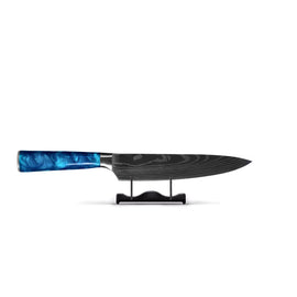 Shinrai Knives - Damascus Print Epoxy Sapphire Chef's Knife 20 cm
