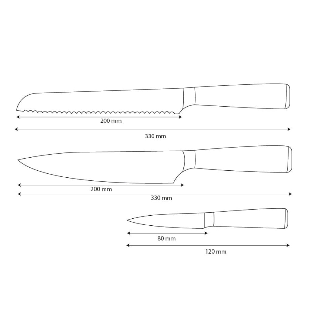 Couteaux Shinrai - Ensemble de 3 couteaux en résine époxy et onyx imprimé Damas - Couteau de chef, couteau à pain et couteau d'office