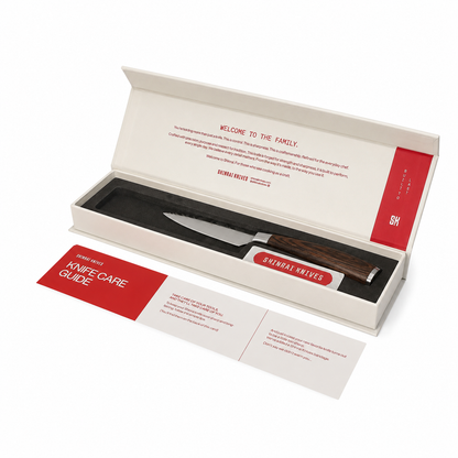 Shinrai Knives - Damascus Print 2-Piece Knife Set - Chef's Knife + Paring Knife