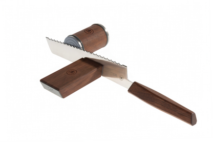 Horl - Couteau à pain en bois de noyer - Triple Pro Cut à double tranchant dentelé