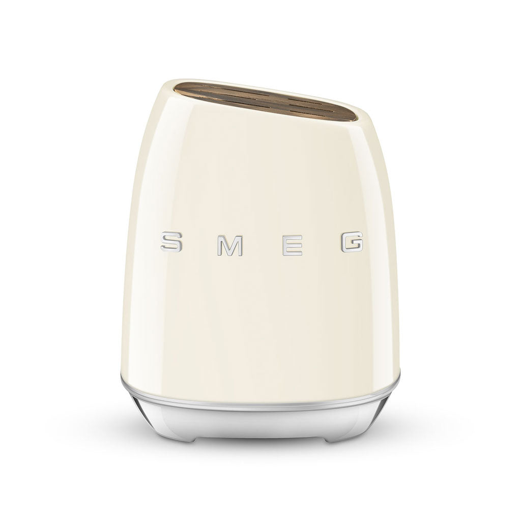 SMEG - Knife block with 6 knives Cream