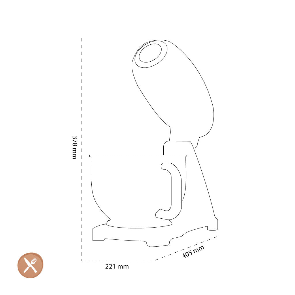 Smeg - Food processor | Cream | 50s | Food processor full color