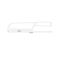 Shinrai Knives - Hammered stainless steel Santoku knife 18 cm