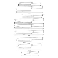 Shinrai Knives - Damascus Print Onyx Epoxy 9-piece Knife Set