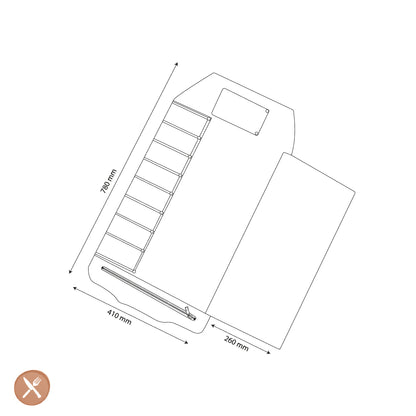 Shinrai Knives - Knife Roll High-Quality Canvas &amp; Leather Brown