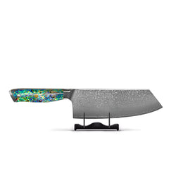 Shinrai Knives - Mother of Pearl Jewels Damascus Nakiri knife 20 cm
