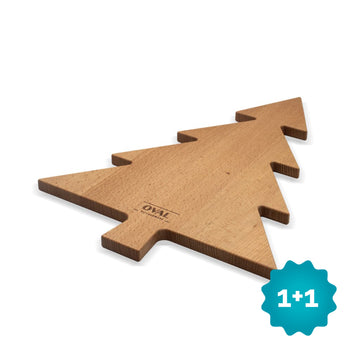 OVAL - Pure Wood | Beech Christmas tree serving board 45 cm