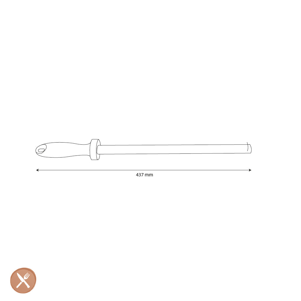 Shinrai Knives - Diamond Sharpening Rod Black