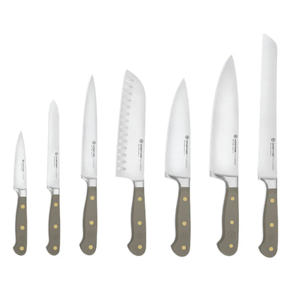 Wusthof - Classic Colour 7-piece knife set with block Velvet Oyster