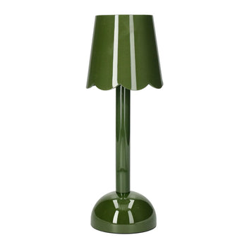 Lampe de table LED Addison Ross - Modèle Scallop - Kaki - 28 cm