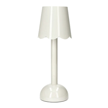 Lampe de table LED Addison Ross - Modèle festonné - Blanche - 28 cm
