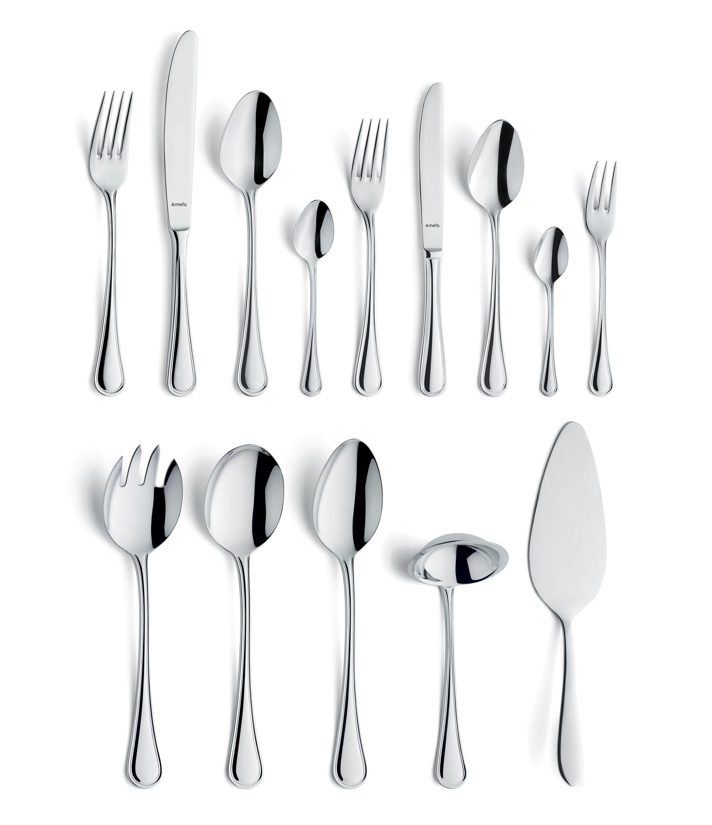 Amefa - Haydn Ménagère 60 pièces pour 6 personnes, finition brillante, couleur argent