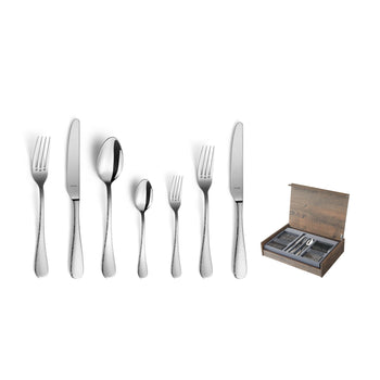 Amefa - Sierra Coffret de couverts 84 pièces pour 12 personnes, finition brillante, dans un coffret de luxe