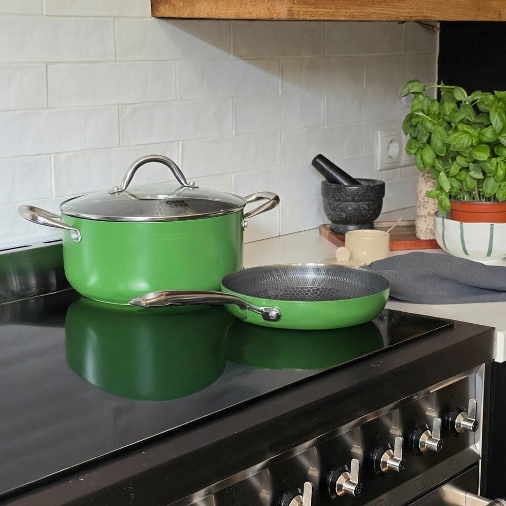 Cook & Pan - Honey Go Green Kookpot 22 cm met glazen deksel Cook & Pan 