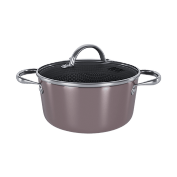 Cook &amp; Pan - Casserole en verre couleur miel taupe 20 cm