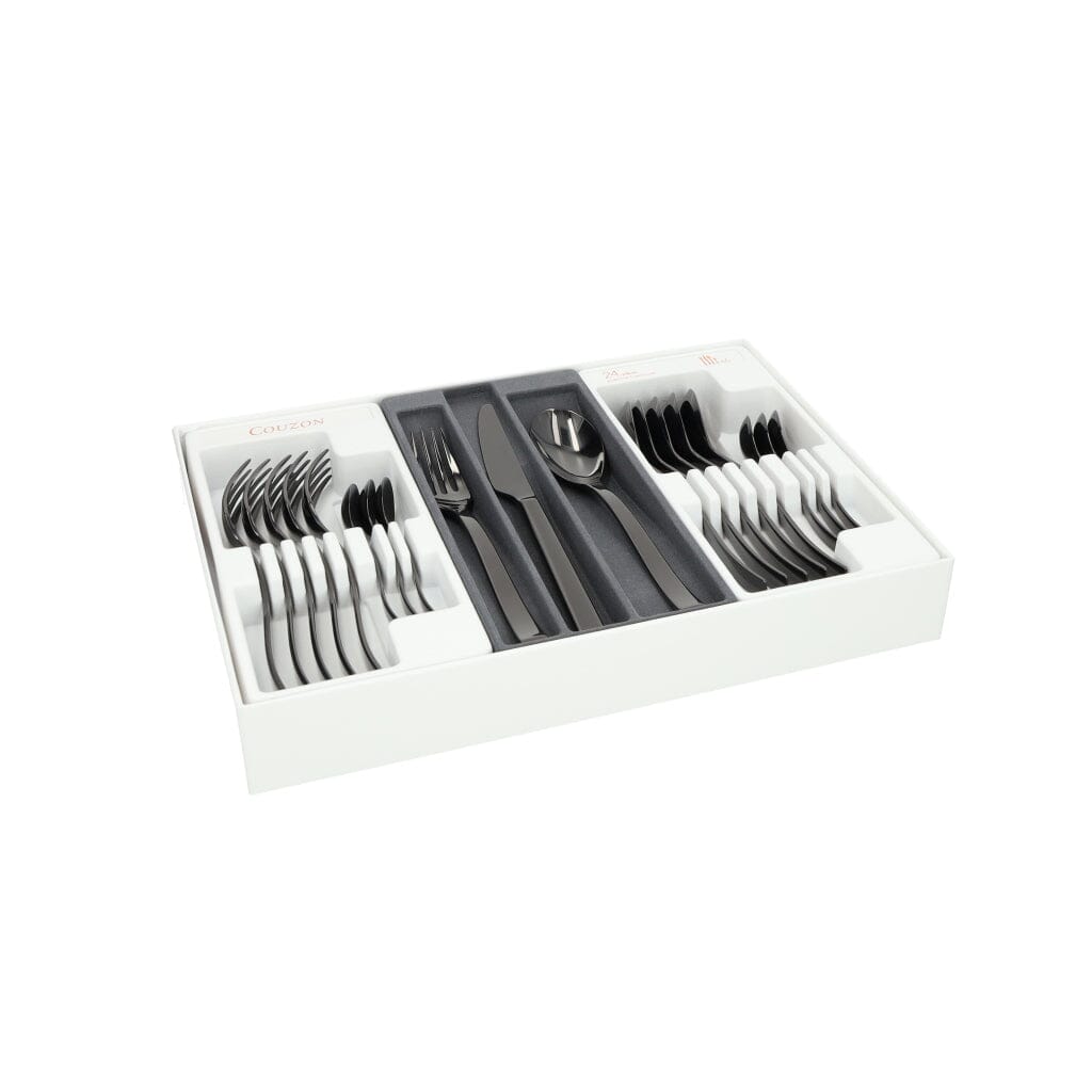 Couzon - SIDE 24 pc set in giftbox - Black Bestekset Couzon 