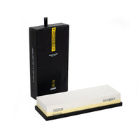 Epoxy Sapphire Damascus Print - Combideal XXL Messenset met blok en slijpsteen Shinrai Knives 