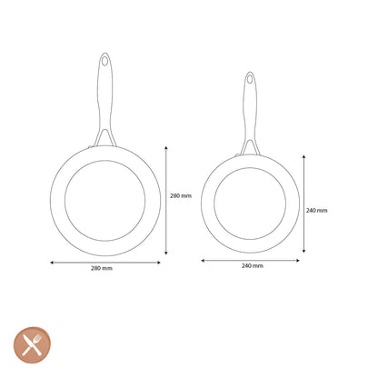 GreenPan - Geneva 2-delige Koekenpannenset 24/28 cm Pannenset GreenPan 