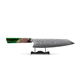 Shinrai Knives - Emerald Octagon Damascus Kiritsuke 23 cm - Special Edition