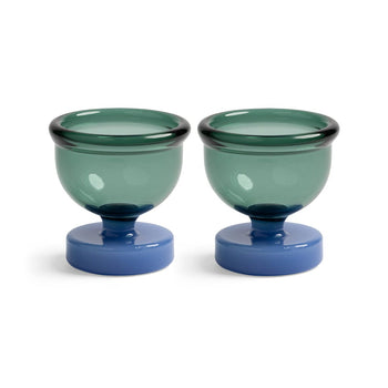 &Klevering - Eierdopjes Cantine - Blauw - Set Van 2 Eierdop &Klevering 