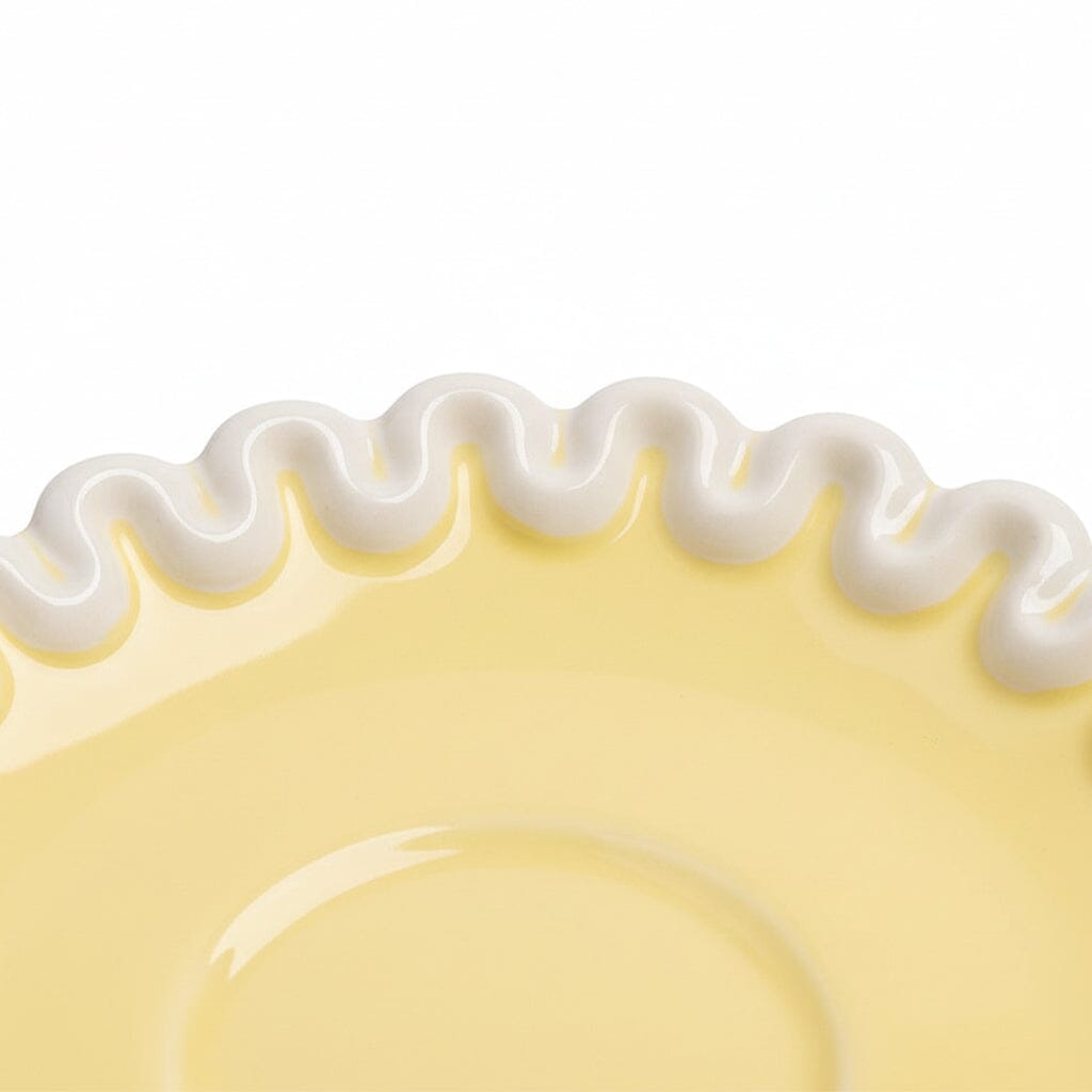 &Klevering - Kop en Schotel Whip - Geel - Set Van 2 Cappuccino kopjes &Klevering 