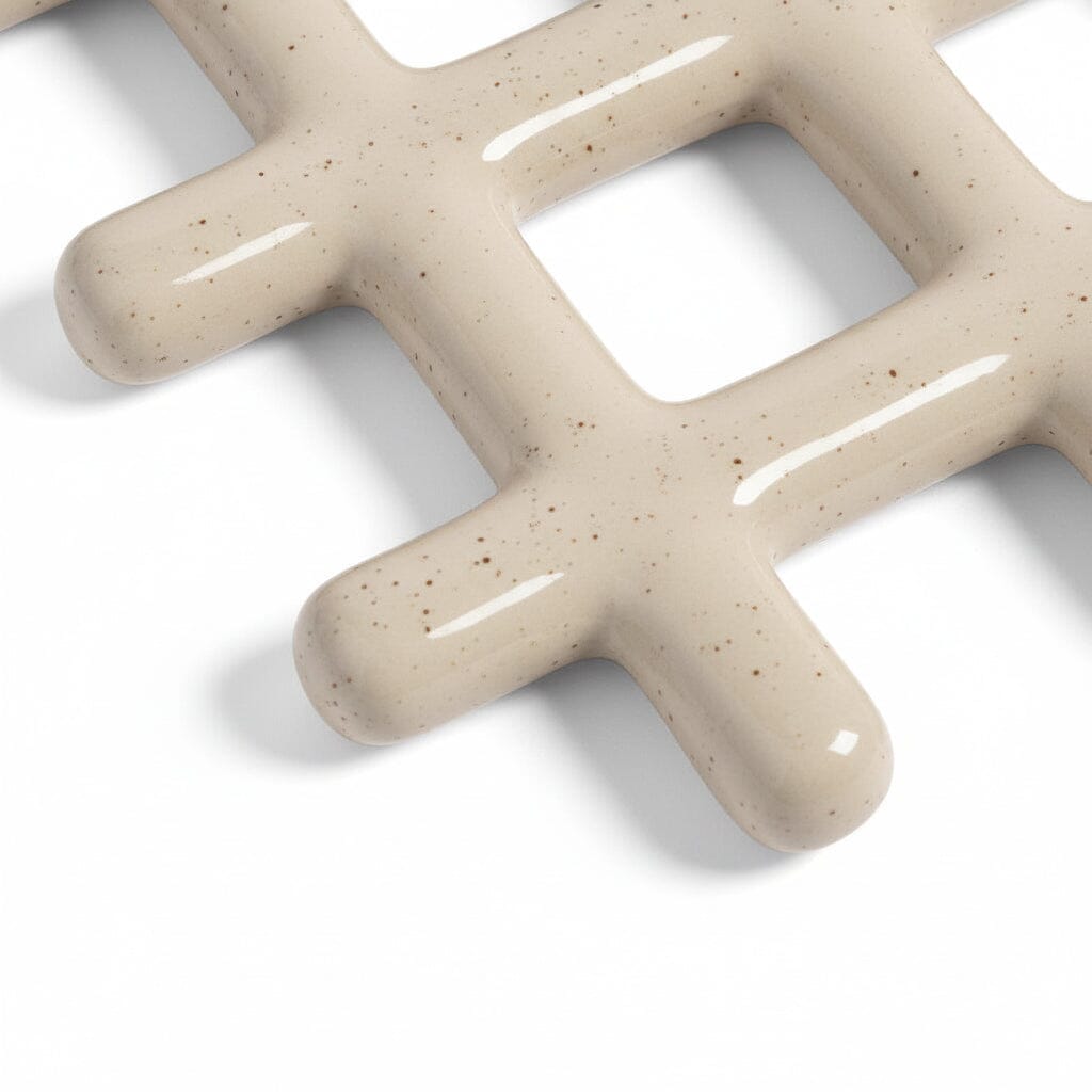 &Klevering - Onderzetter - Grid - Beige Onderzetter &Klevering 