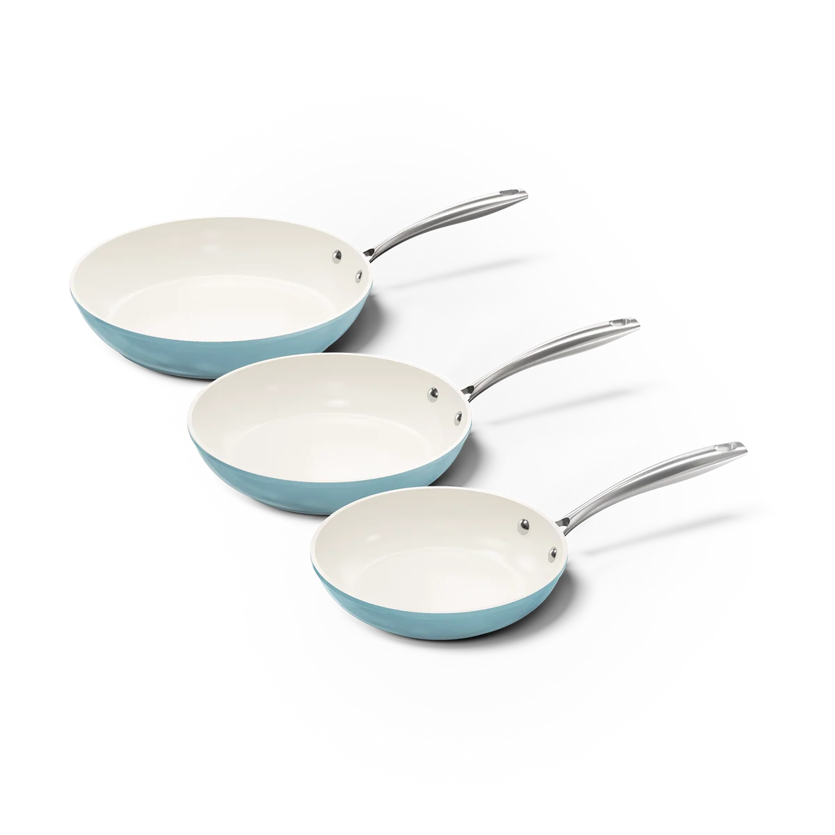 Cook &amp; Pan - Go Blue Frying Pan Set 3-Piece