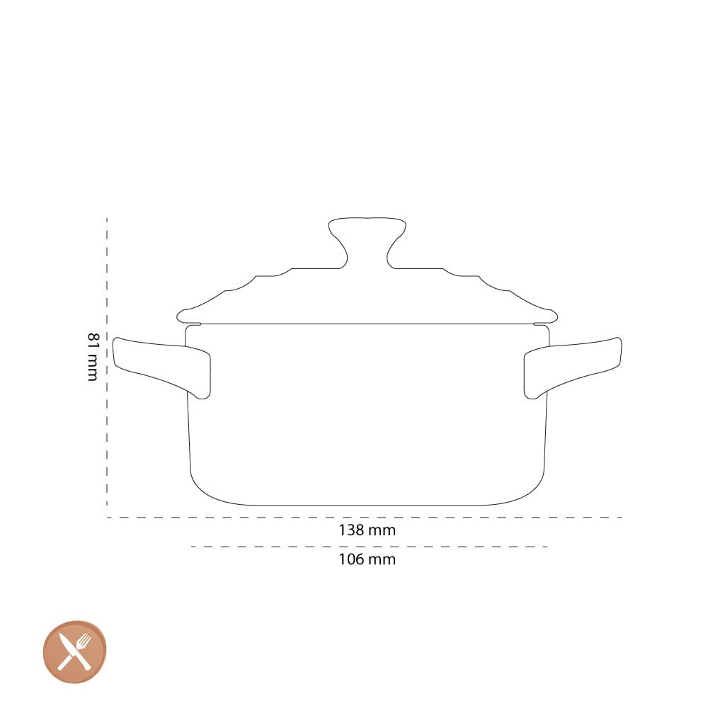 Le Creuset - Mini-Braad-/ Stoofpan Azure 10cm 0,2l Braadpan Le Creuset 