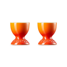 Le Creuset - Set van 2 Eierdopjes Oranjerood Eierdop Le Creuset 
