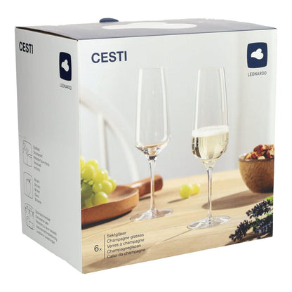 Leonardo - Champagne 240ml CESTI Champagne glazen Leonardo 