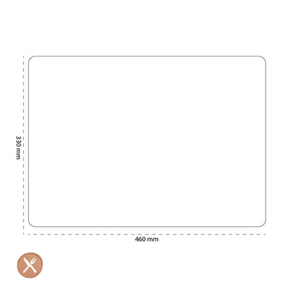 Leonardo - Placemat Leer 33x46cm - Licht Grijs Placemat Leonardo 