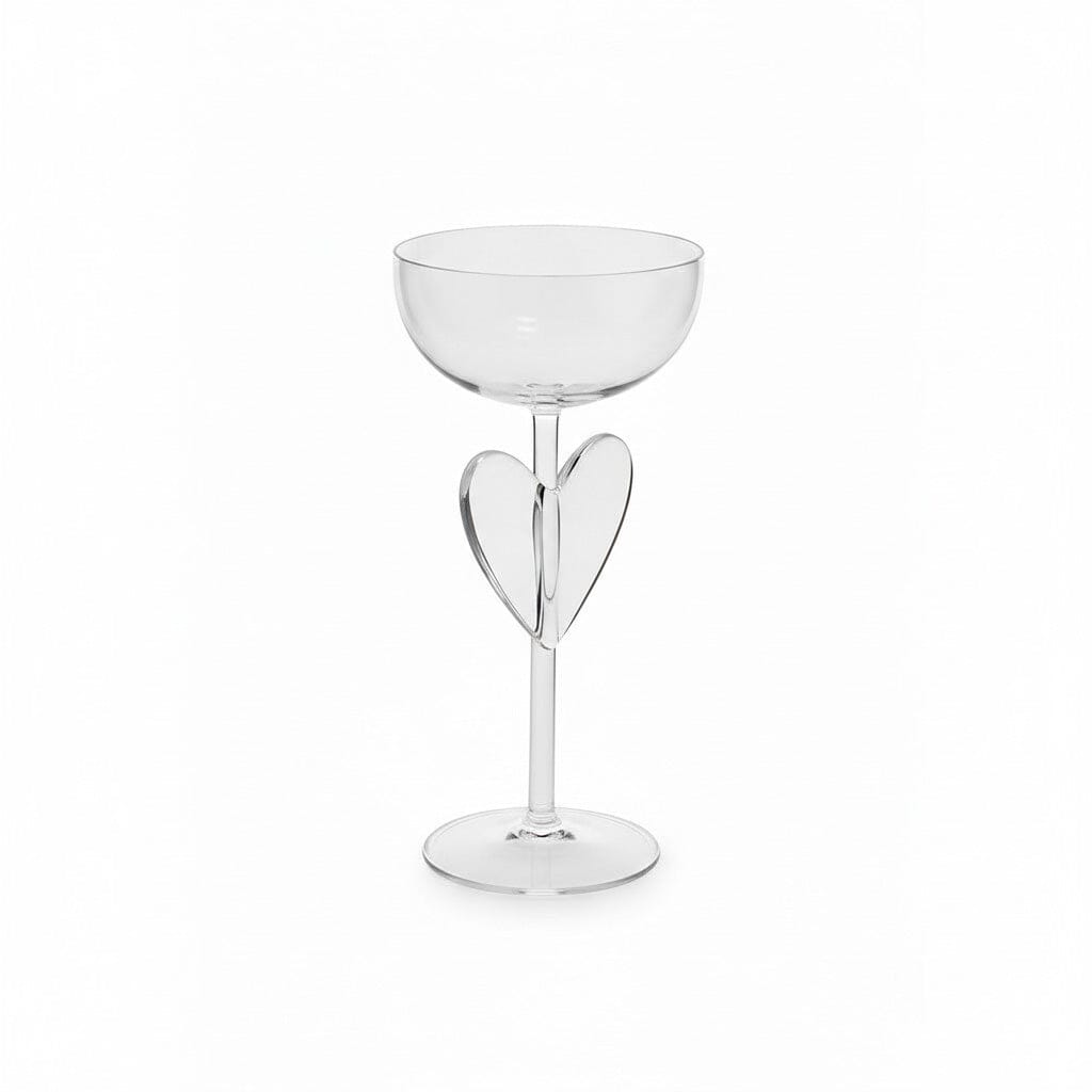 Lepelclub - Chamapgne Coupe - Hart - Transparant Champagne glazen LepelClub 