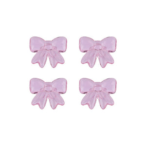 Lepelclub - Ronds de serviette nœud - Rose - Lot de 4 LepelClub