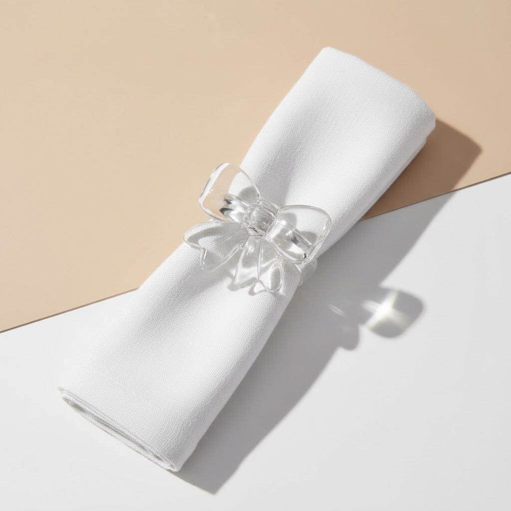 Lepelclub - Servetringen Bow - Transparant - Set Van 4 LepelClub 