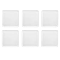 Medard de Noblat - Yaka White Vierkant Dinnerbord 25.5x25.5 cm (set van 6) Dinerborden Medard de Noblat 