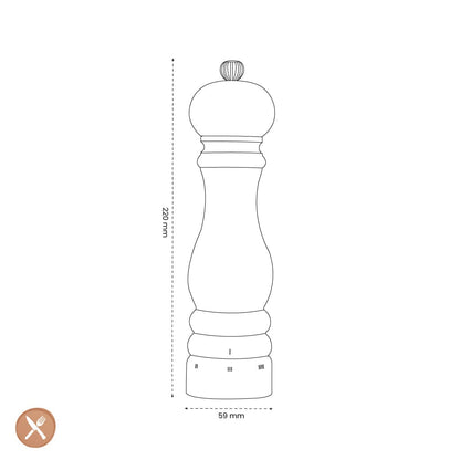 Peugeot - Paris chef Zoutmolen RVS 22 cm Zoutmolen Peugeot 