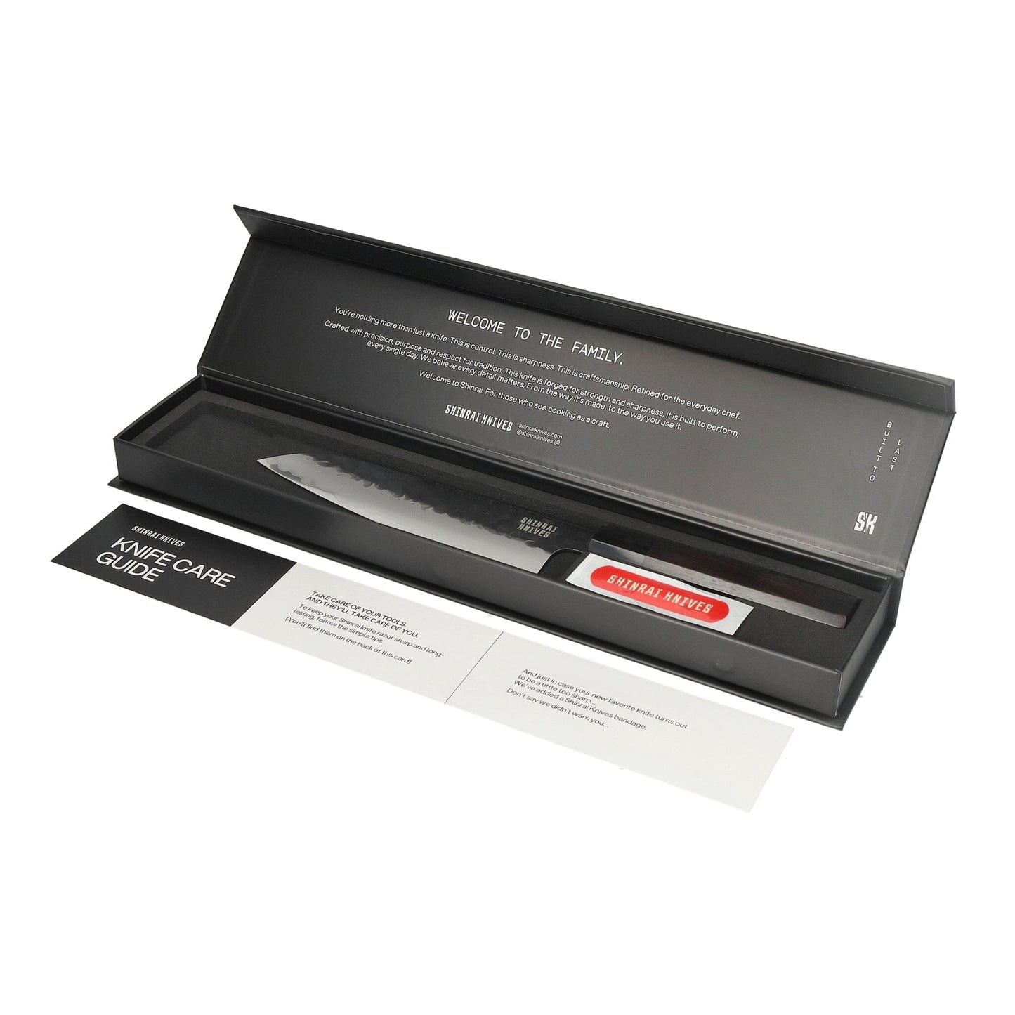 Shinrai Knives - Blackout Edition Damascus Santoku mes 18 cm Shinrai Knives 