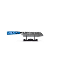 Shinrai Knives - Damascus Print Epoxy Sapphire 5-delige Messenset - Koksmes + Broodmes + Nakiri + Kleine Santoku + Schilmes Messenset Shinrai Knives 