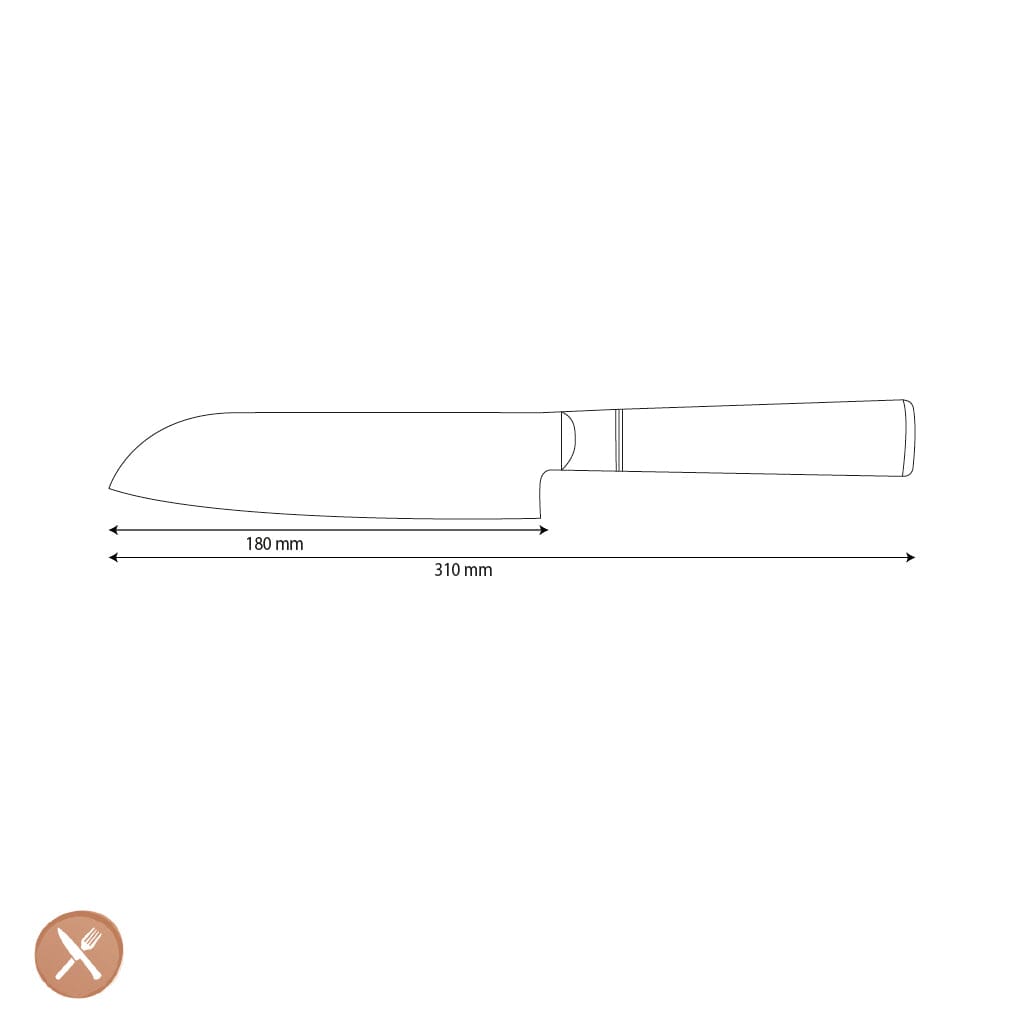 Shinrai Knives - Epoxy Onyx Damascus Santoku mes 18 cm Santokumes Shinrai Knives 
