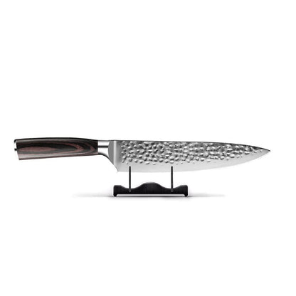 Shinrai Knives - Hammered RVS 5-delige Messenset - Koksmes + Broodmes + Nakiri + Kleine Santoku + Schilmes Messenset Shinrai Knives 