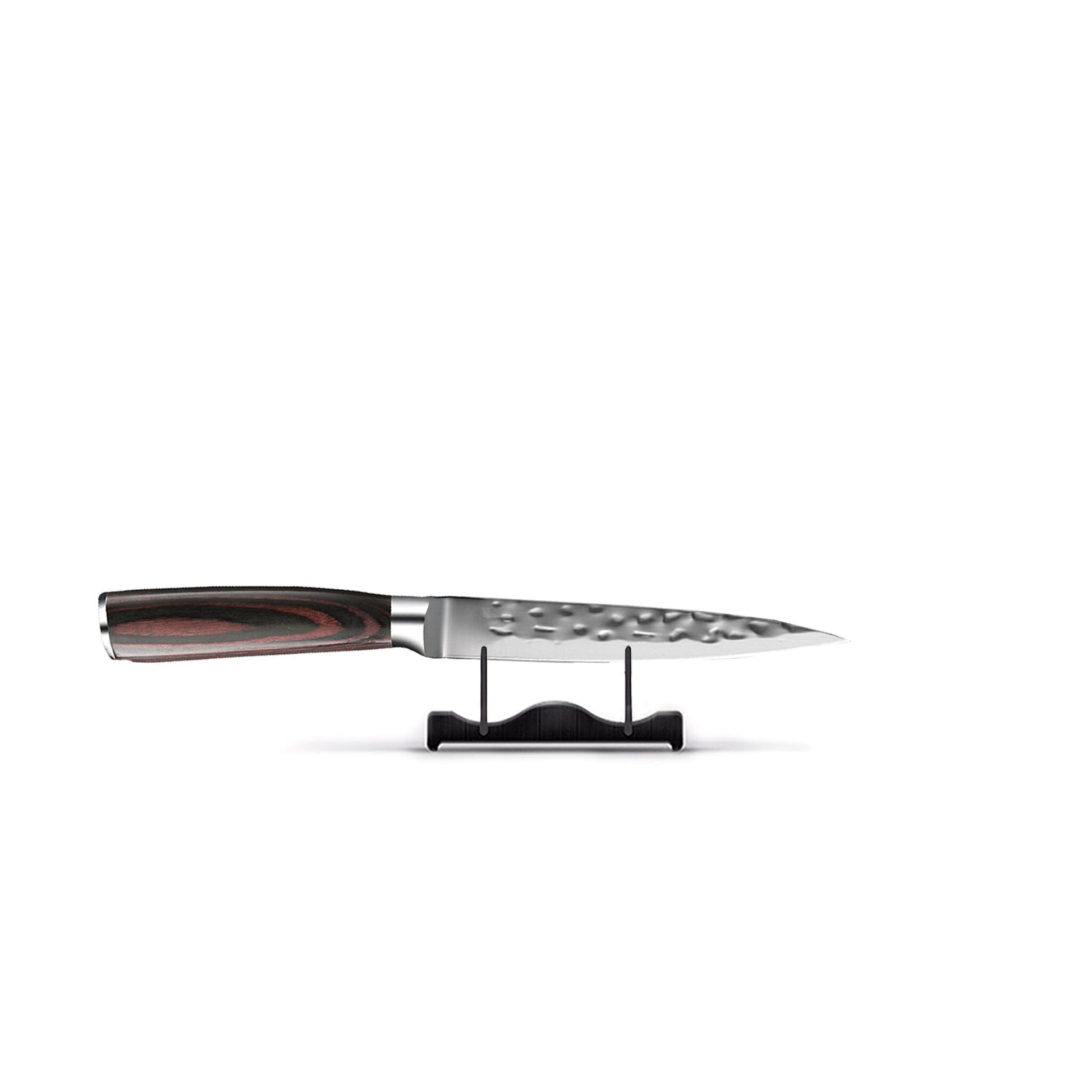 Shinrai Knives - Hammered RVS 6-delige Messenset + Messenblok + Slijpsteen Messenset met blok en slijpsteen Shinrai Knives 
