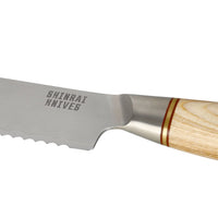 Shinrai Knives - Hikari Damascus 5-delige messenset + Messenblok enkelzijdig Messenset met blok Shinrai Knives 