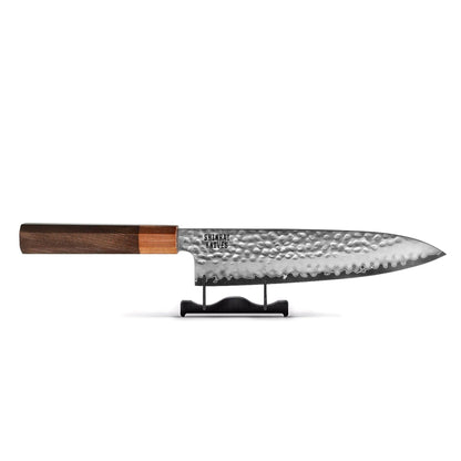 Couteaux Shinrai - Kigami Exclusive Damascus 5 pièces - Couteau de chef + Couteau à pain + Nakiri + Couteau de bureau + Couteau d'office Ensemble de couteaux Shinrai Knives